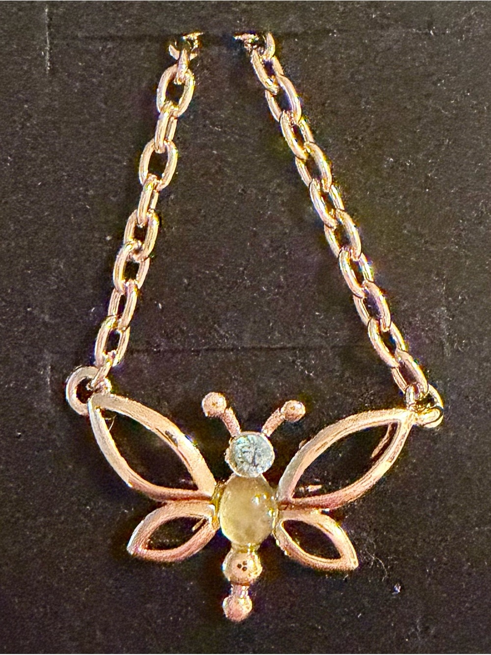 Nina Ricci Butterfly Gold Necklace NWOT